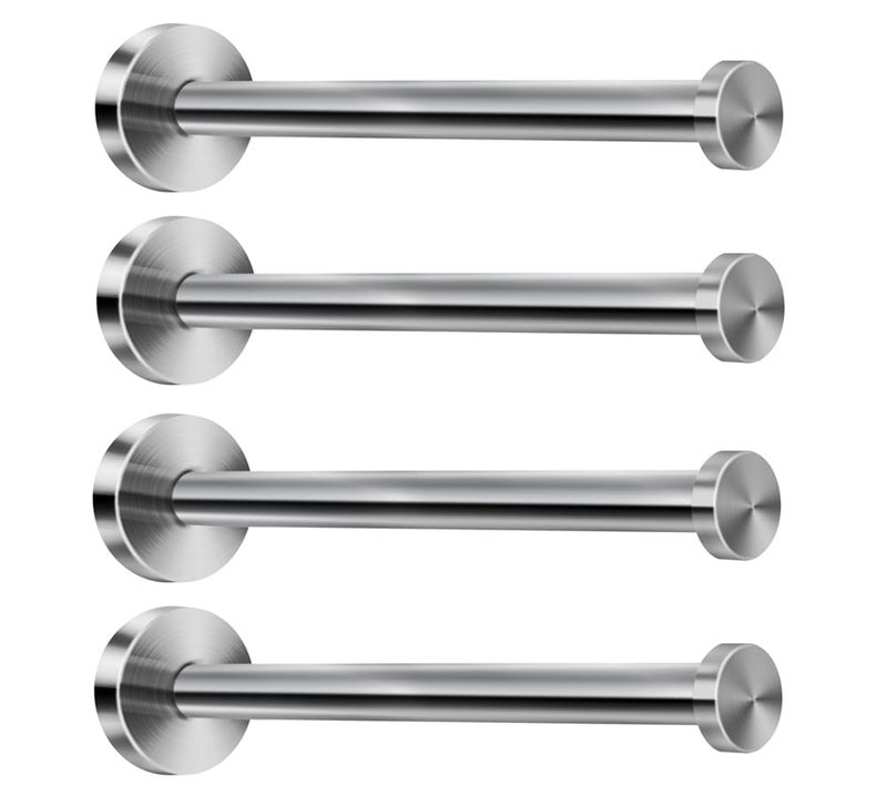 NELXULAS Brushed Stainless Steel Bath Towel Hooks Single Super Heavy Duty Wall Mount Hook, Coat Hook, Fit for Bedroom,Living Room, Bathroom and Fitting Room, Office(8", 4 PCS) - Image 1